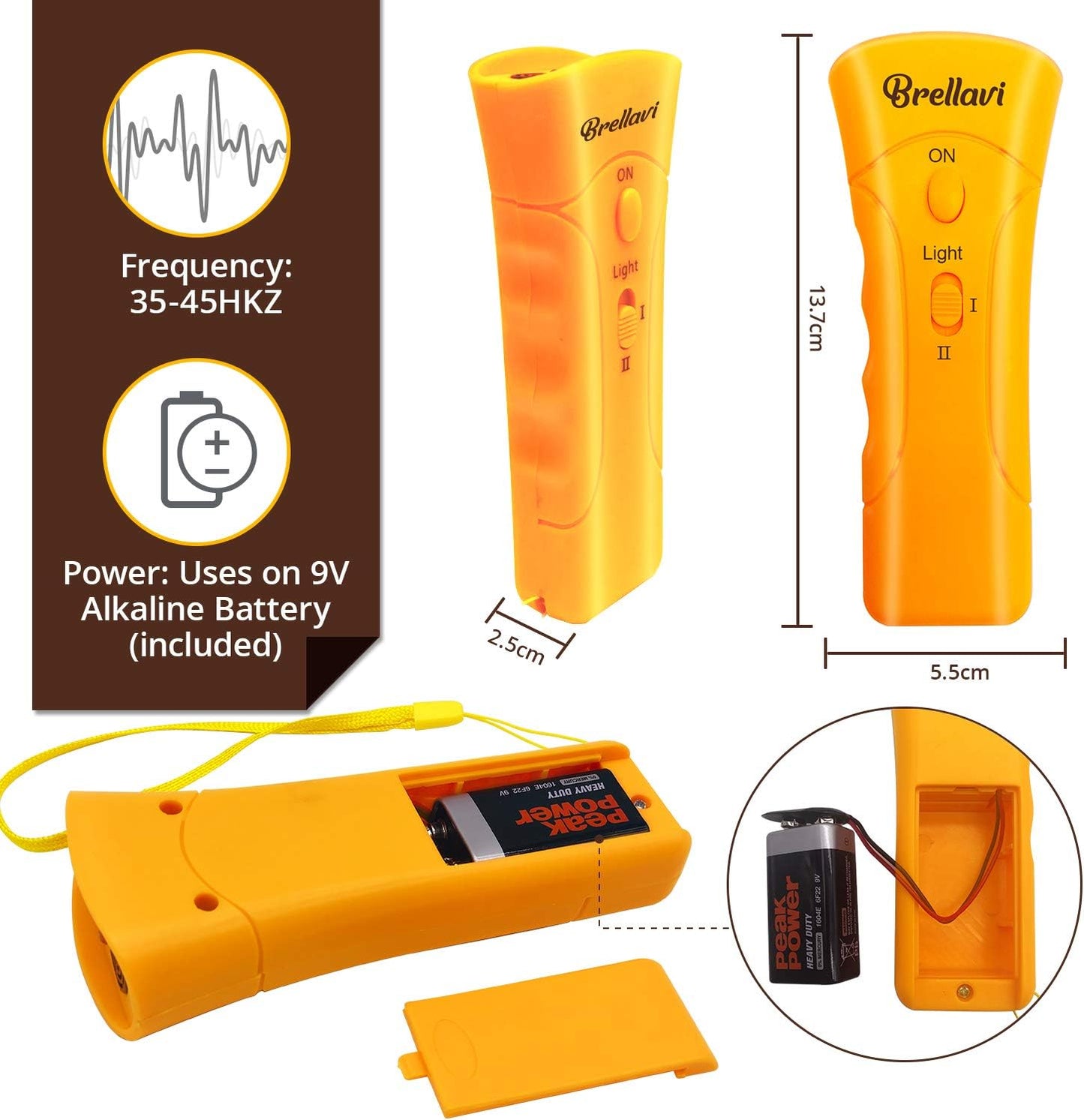 Ultimate Anti-Bark Dog Training Device - Portable Electronic Clicker Trainer for Effective Control During Walks and Aggressive Behavior - Bright Orange Design