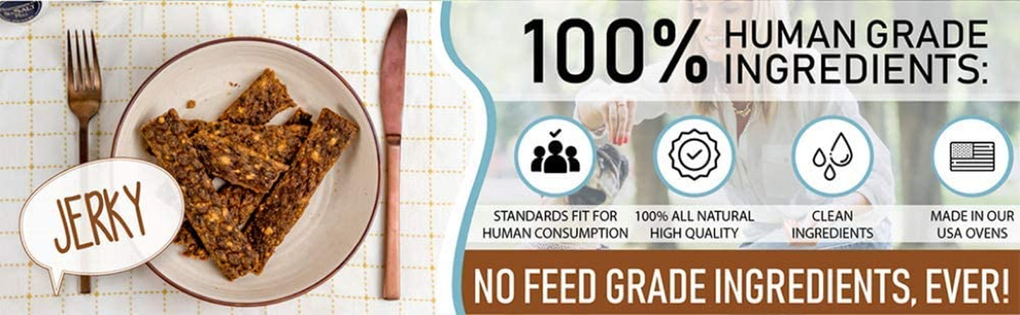 Gourmet Beef & Banana Dog Jerky Treats - 100% Human Grade, USA Made, High Protein, Grain Free, Soft & Tender - 5 Oz