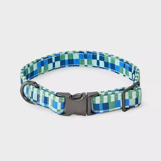 Fashion Geo Check Dog and Cat Collar - Boots & Barkley